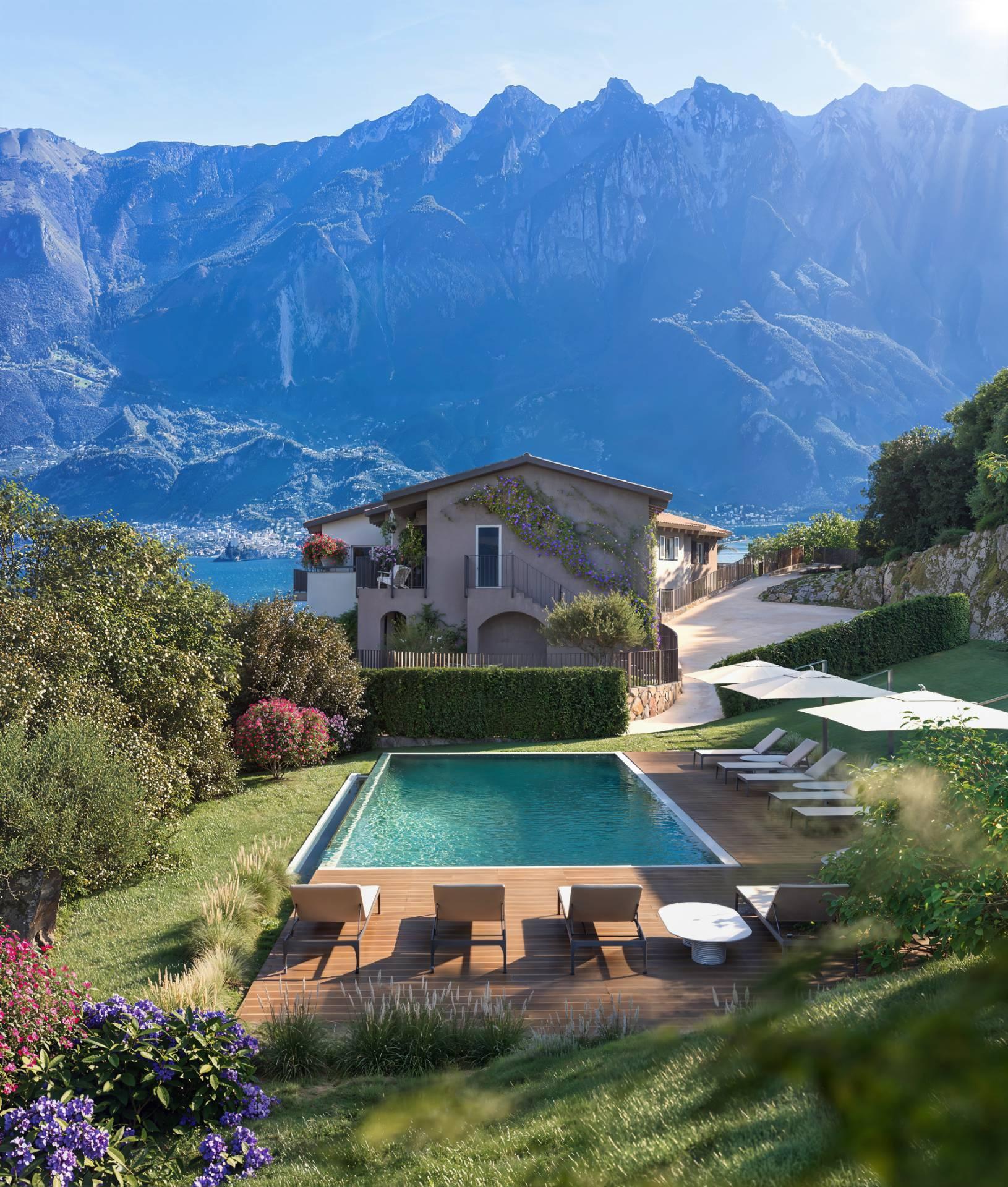 Neugebaute Dreizimmerwohnung in Pieve di Tremosine mit Garten